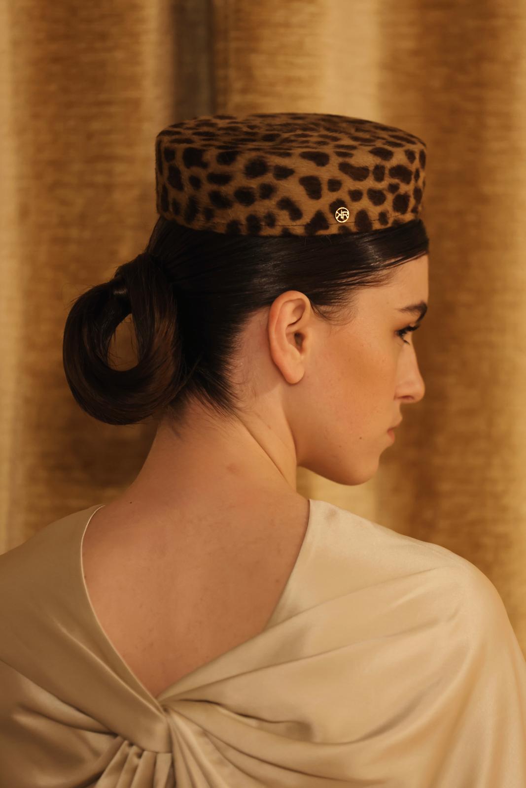 LEO FUR FELT COCTAIL PILLBOX