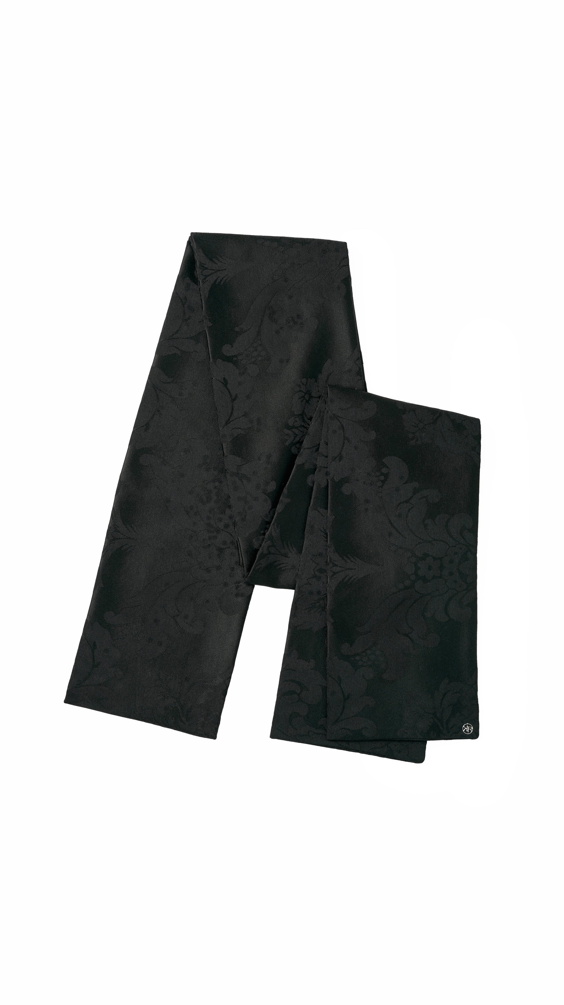 LONG SCARF ADORNED WITH A DAMASSÉ MOTIF